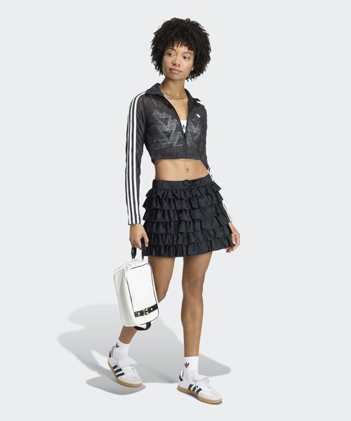 adidas 再構築　ケーキスカート　フリル　古着　韓国　y2k リメイク adidas（アディダス） スカート ティアードフリルミニスカート y2k