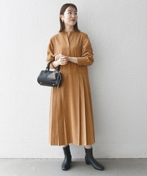 「SHIPS any」 長袖ワンピース ONE SIZE ネイビー レディース_画像2