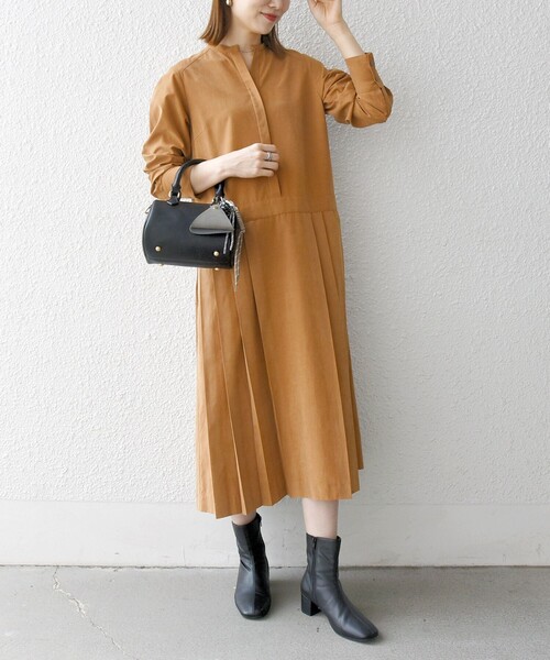 「SHIPS any」 長袖ワンピース ONE SIZE ネイビー レディース_画像7