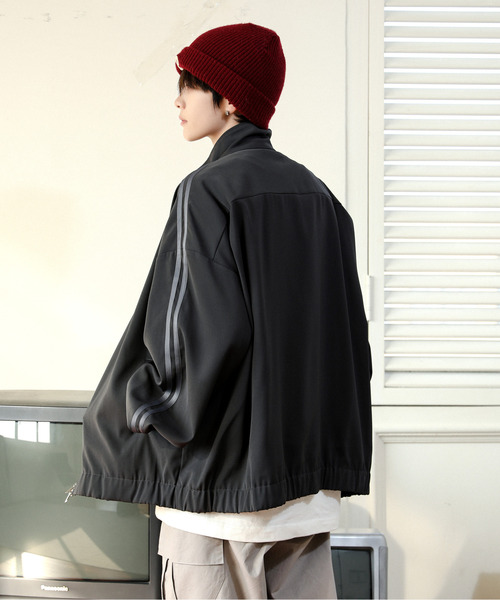 「neos」 ジャージブルゾン LARGE モカ メンズ_画像4