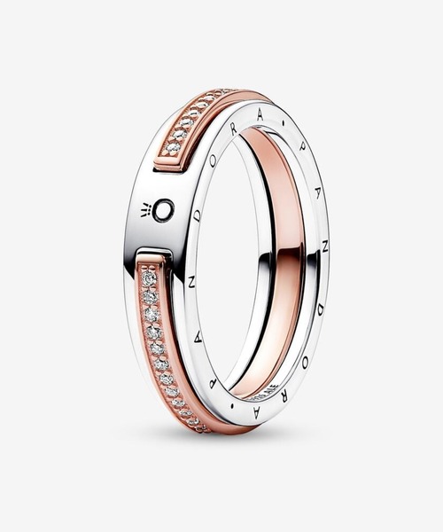 「Pandora」 リング 52 シルバー×ゴールド レディース_画像3