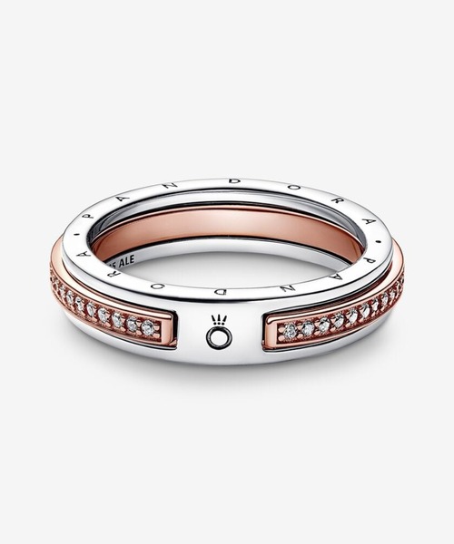 「Pandora」 リング 52 シルバー×ゴールド レディース_画像4