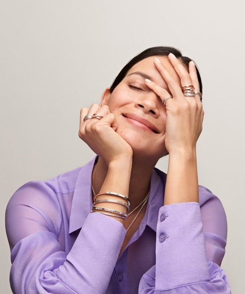 「Pandora」 リング 52 シルバー×ゴールド レディース_画像8