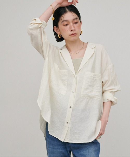 ラトータリテ トロミポケットシャツ LARUTA（ラルータ） ブラウス シャツ 「LARUTA」「Web限定カラー有り