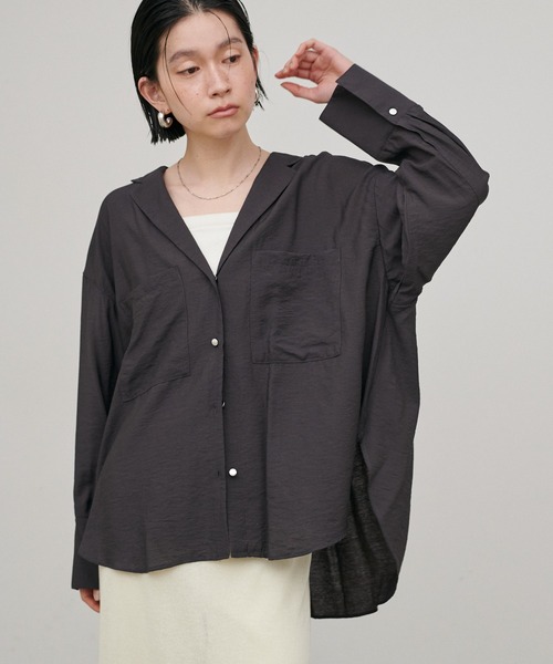 ラトータリテ トロミポケットシャツ LARUTA（ラルータ） ブラウス シャツ 「LARUTA」「Web限定カラー有り