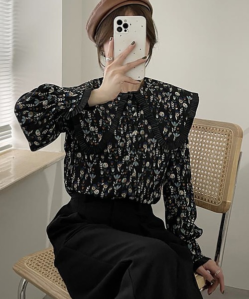 「Doula Doula」 長袖ブラウス F ブラック系その他 レディース_画像5