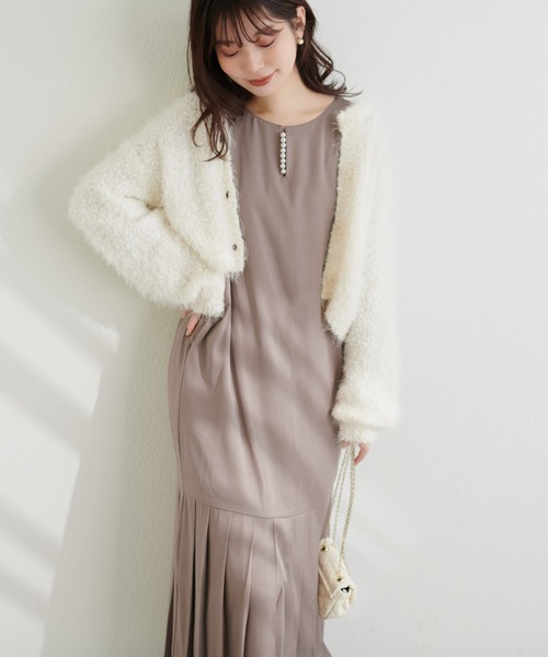 「natural couture」 長袖ワンピース LARGE ベージュ レディース_画像5