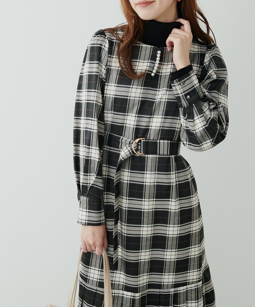 「natural couture」 長袖ワンピース LARGE ベージュ レディース_画像8