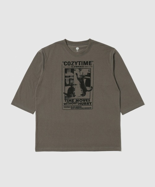 tシャツ 「T-GRAPHICS / ティーグラフィックス」シンプルプリント 7分