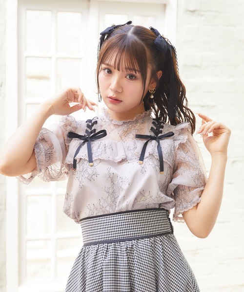 「ROJITA」 半袖ブラウス FREE ベージュ レディース_画像8