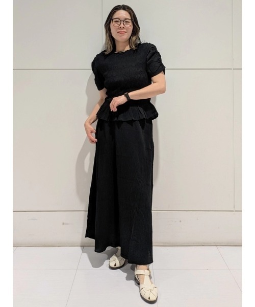 jansolvieassembly ブラックロングスカート GAP（ギャップ） ロング スカート ハイライズ マキシスカート