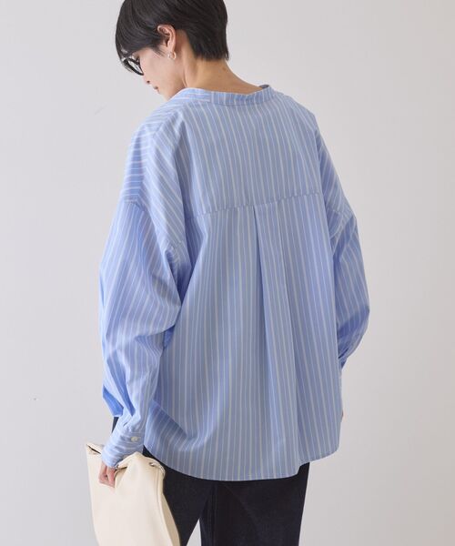 「AMERICAN HOLIC」 長袖ブラウス L サックスブルー レディース_画像5
