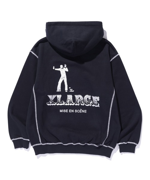 「XLARGE」 プルオーバーパーカー M オリーブ メンズ_画像4
