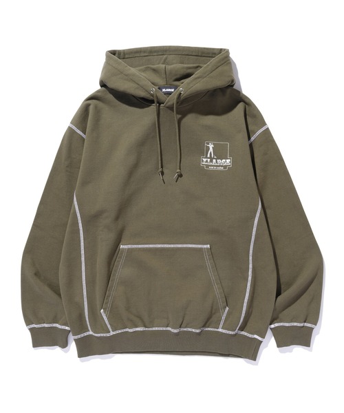 「XLARGE」 プルオーバーパーカー M オリーブ メンズ_画像6
