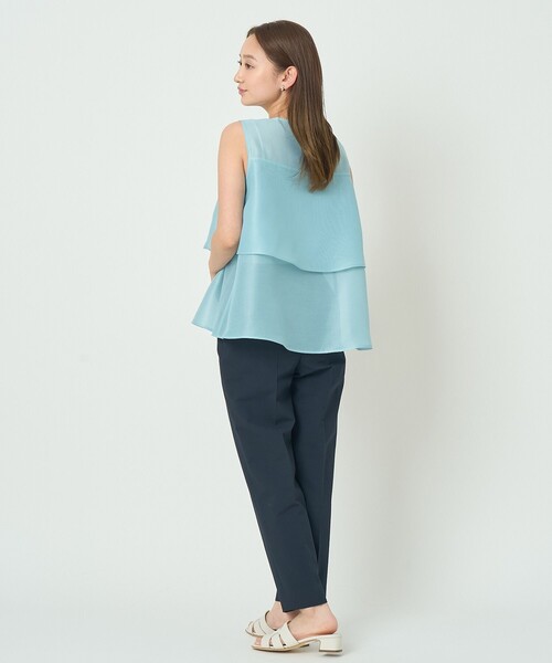 ANAYI/アナイ/定価33000円コットンシルクローンティアード　ブラウス ANAYI（アナイ） ブラウス シャツ オーガンジーティアード ブラウス