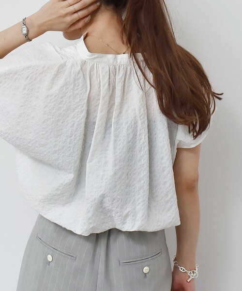 「quaranciel」 半袖ブラウス ONE SIZE オリーブ レディース_画像6