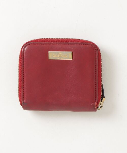 VALENTINO（ヴァレンティノ） プレートロゴ 財布 - レッド レディース