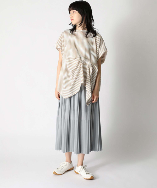 「ZUCCa」 半袖ブラウス M size ベージュ レディース_画像2