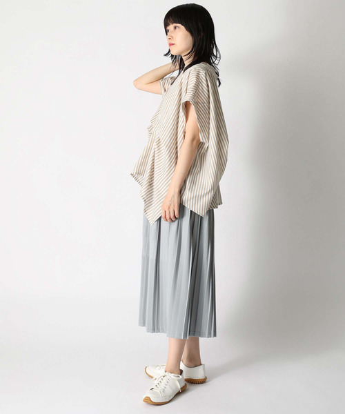 「ZUCCa」 半袖ブラウス M size ベージュ レディース_画像3