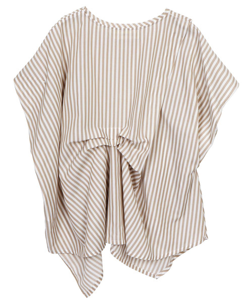 「ZUCCa」 半袖ブラウス M size ベージュ レディース_画像4