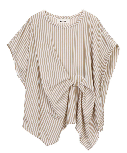 「ZUCCa」 半袖ブラウス M size ベージュ レディース_画像7