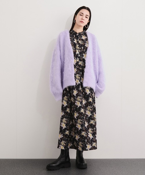 「LE CERCLE par rope'」 長袖ワンピース FREE ブラウン レディース_画像4