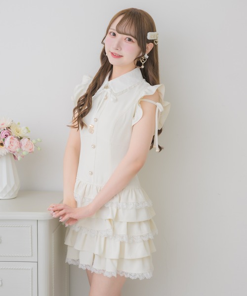 ROJITA（ロジータ） ワンピース フリルスリーブティアードワンピース