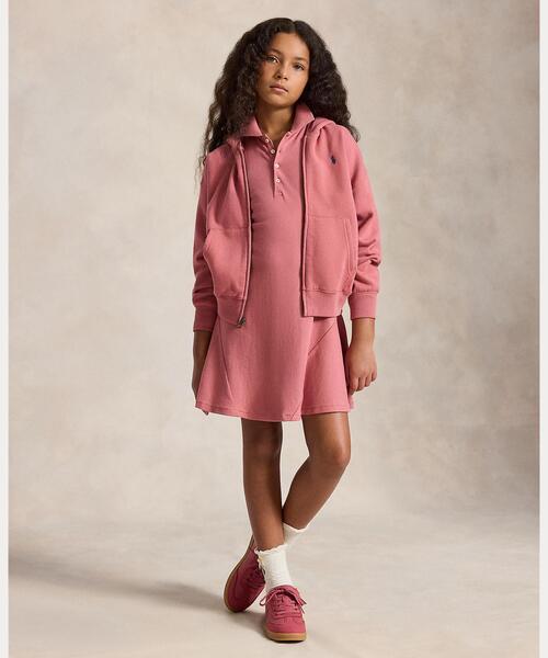 【美品】ポロラルフローレン　フリース　フルジップ　フーディ　レディース　M Polo Ralph Lauren Childrenswear ラルフローレン パーカー フリース