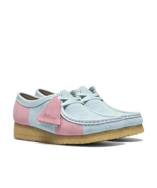靴 CLARKS Wallabee Clarks（クラークス） スニーカー WALLABEE. PALE BLUE STRIPE