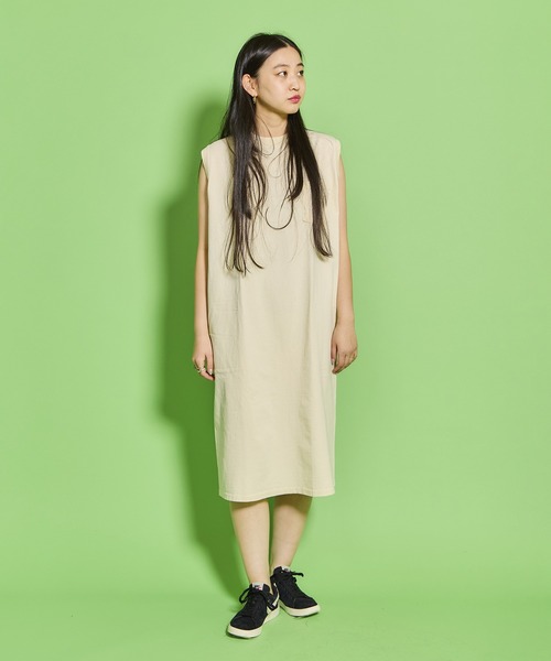 TFW49 SLEEVELESS ONEPIECEベージュポロワンピースサイズM TFW49 SLEEVELESS ONEPIECEベージュポロワンピースサイズM SLEEVELESS