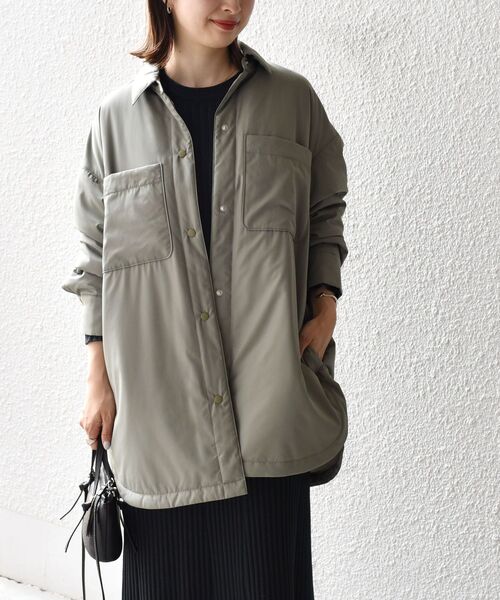 アウター 〈手洗い可能〉パディングシャツジャケット◆