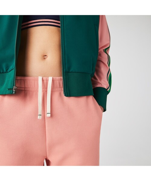 LACOSTE パンツ 鹿の子地トラックパンツ レディース : ZOZOTOWN