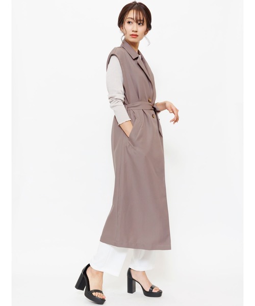 【新品】オリジナルロングトレンチ AnMILLE AnMILLE くしゅっとロングトレンチコート アンミール Evelyn