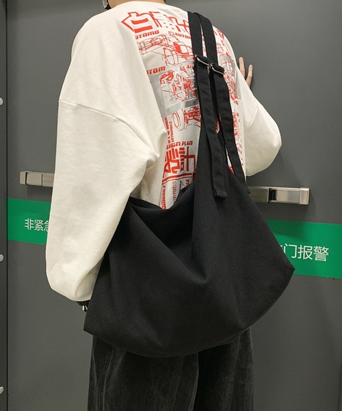 【RAELRABEAR】送料・関税込★キャンバスショルダークロスバック Outfitter lab｜ドローコードギャザーキャンバスショルダー