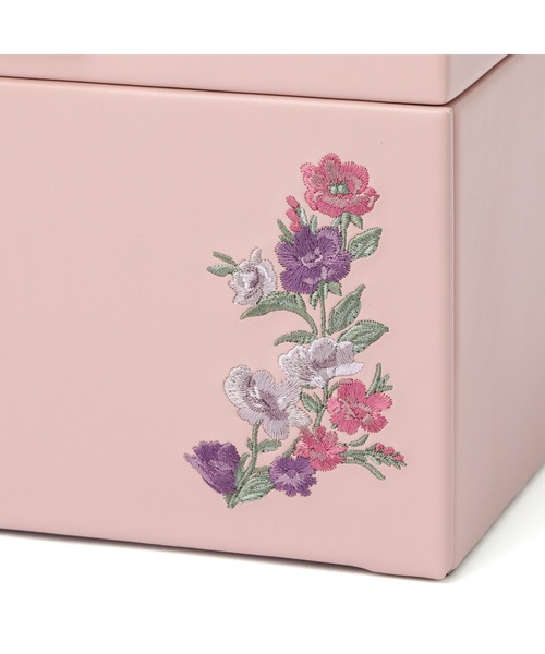 Francfranc エンブロイダリーフラワー ジュエリーボックス L ピンク Amazon｜Francfranc フランフラン エンブロイダリーフラワー