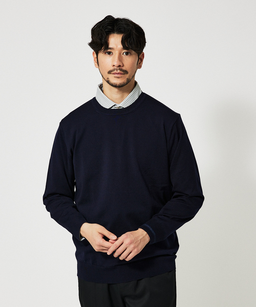 RECENCY OF MINE セーター ニット 「シルクブレンド」袖リブ配色 
