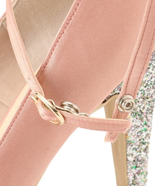 厚底3WAYグリッター超ハイヒールパンプス ベージュ ESPERANZA パンプス 厚底3WAYグリッター超ハイヒールパンプス