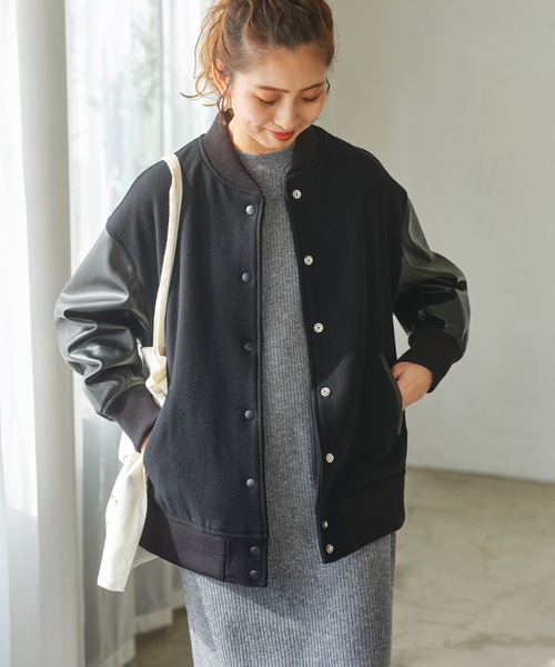 Spick & Span」 スタジャン 36 ブラック レディース : 80171909 