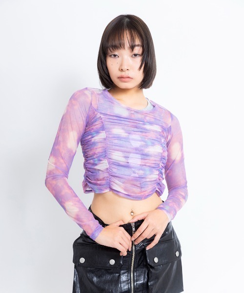トップス Sui tシャツ ANNA SUI NYC ギャザー シアー トップス 「SP」 レディース