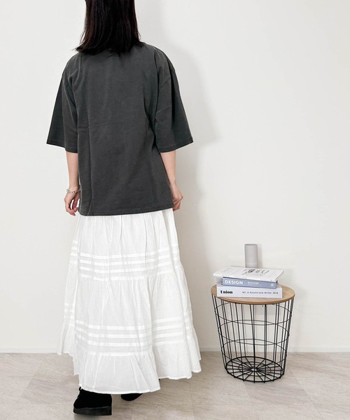 装飾されたコットンTシャツ リサイクルアート半袖Tシャツ【接触冷感/洗濯機OK】（Tシャツ