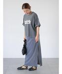 スカート ラメ混ナロースカートの詳細画像1