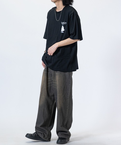 美品✨Perfume Closet ビッグシルエットTシャツ ネイビー M バックロゴビッグシルエットTシャツ ウィメンズ(M ライム