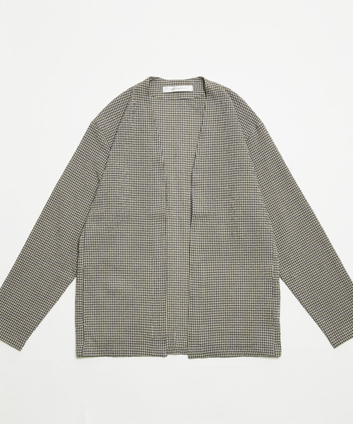 MEN'S MELROSE カーディガン エアチェックサッカーボタンレス