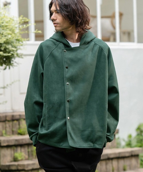 CAMBIO（カンビオ） パーカー mpa3509-ストレッチフェイクスウェード