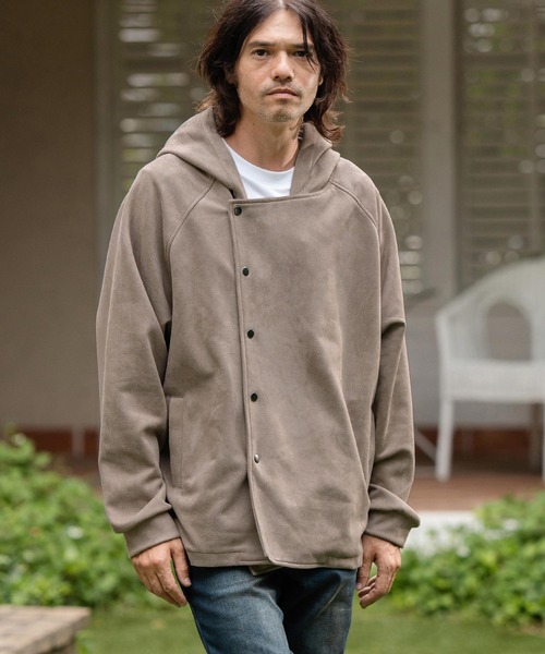 CAMBIO（カンビオ） パーカー mpa3509-ストレッチフェイクスウェード