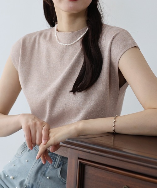 BLUEEAST ニット セーター ラメフレンチニット レディース