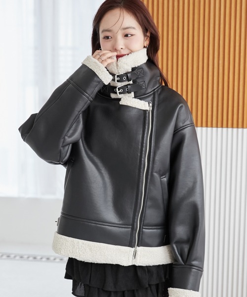 WEGO ムートンコート ボアコート WEGO/ムートンタッチボアフライト 