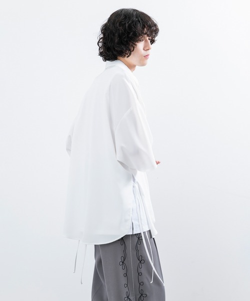 じゅ　半袖　ホワイト　M ベアサッカージャガード半袖ハイネックカットソー (WOMENS) | St