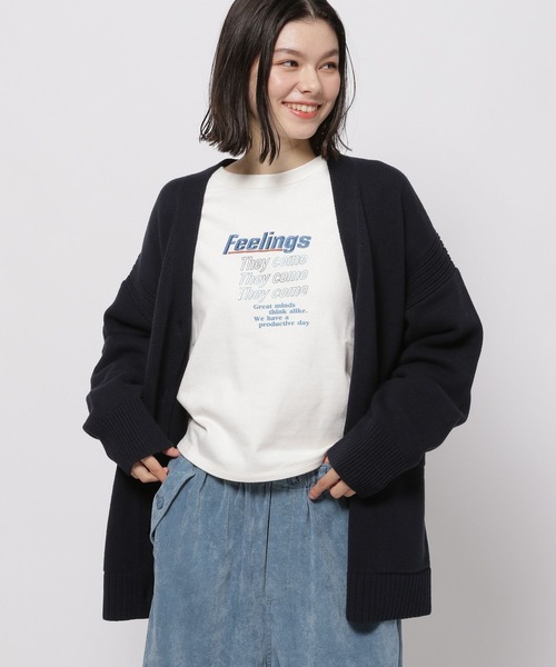 niko and…（ニコアンド） ニットカーディガン BIG(L) ベージュ