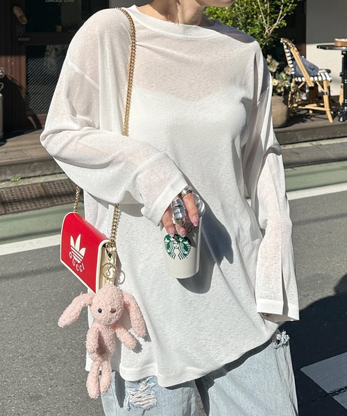 Alley Tokyo tシャツ スラブシアーカットロンTロング レディース
